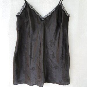 August Silk Mini Slip Dress Black Whimsigoth Dark Fairy Grunge Womens Size Large